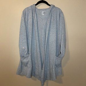 Grey Open Front Hoodie